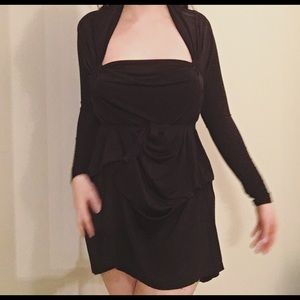 All Saints Black Wrap Dress